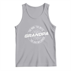 Funny Grandpa Tank Top Man Myth Bad Influence Funny Fathers Day TS10 Athletic Heather Print Your Wear