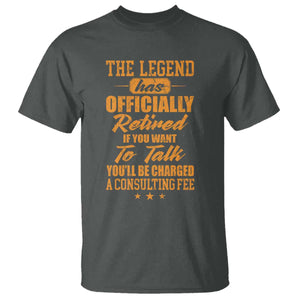 The Legend Has Retired T Shirt Funny Retirement Party Gag Gift TS10 Dark Heather Print Your Wear