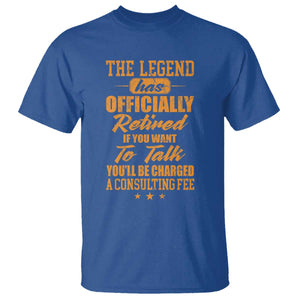 The Legend Has Retired T Shirt Funny Retirement Party Gag Gift TS10 Royal Blue Print Your Wear