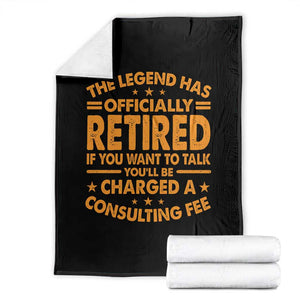Funny Retirement Throw Blanket Funny The Legend Has Retired TS10 Black Print Your Wear