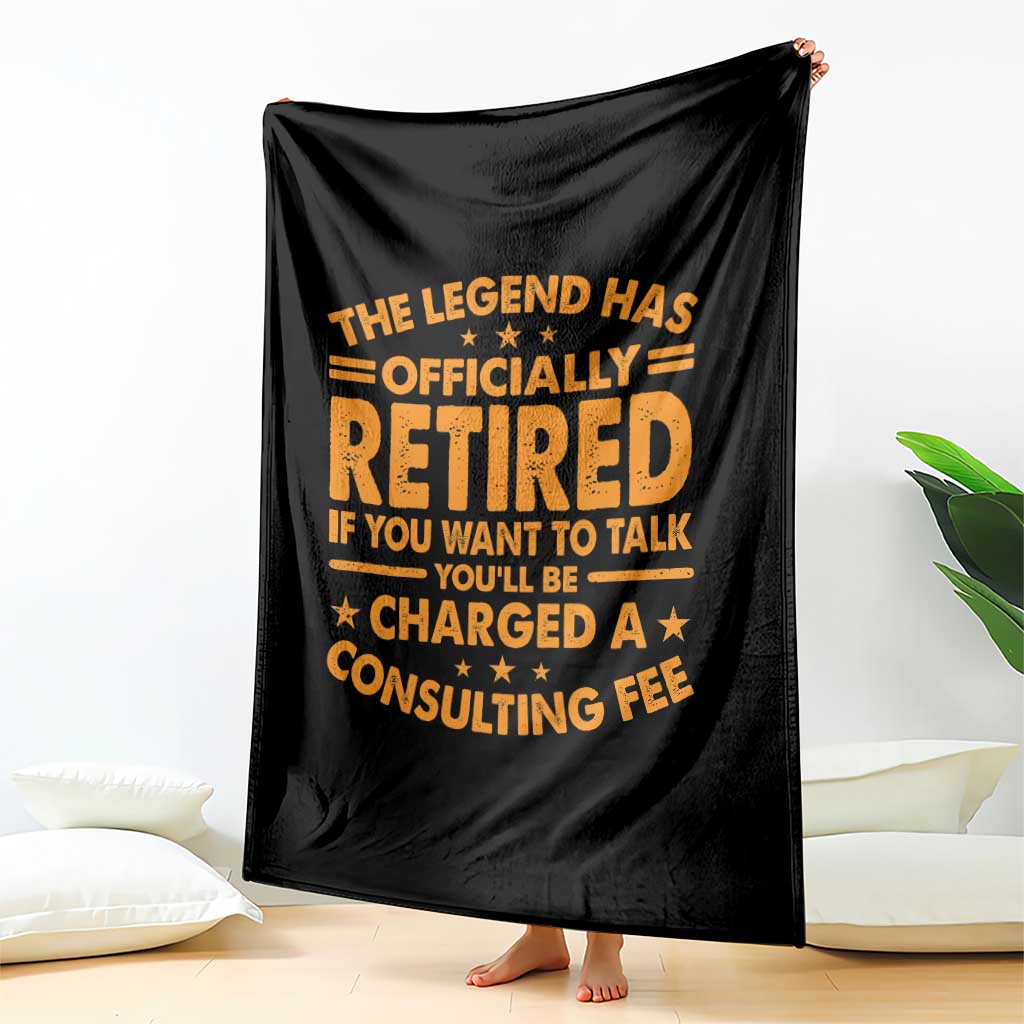 Funny Retirement Throw Blanket Funny The Legend Has Retired TS10 Print Your Wear