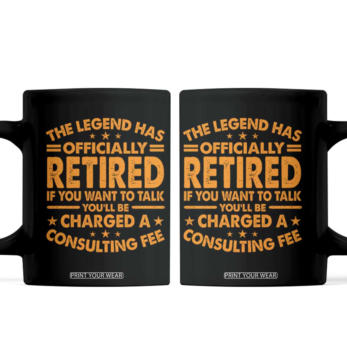 Funny Retirement Coffee Mug Funny The Legend Has Retired TS10 Black Print Your Wear