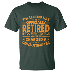 Funny Retirement T Shirt Funny The Legend Has Retired TS10 Dark Forest Green Print Your Wear