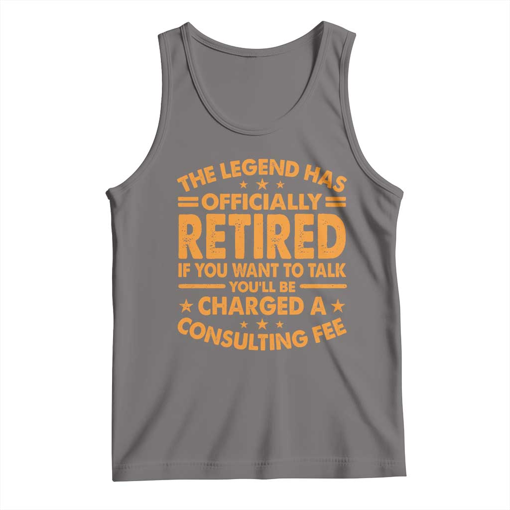 Funny Retirement Tank Top Funny The Legend Has Retired TS10 Deep Heather Print Your Wear
