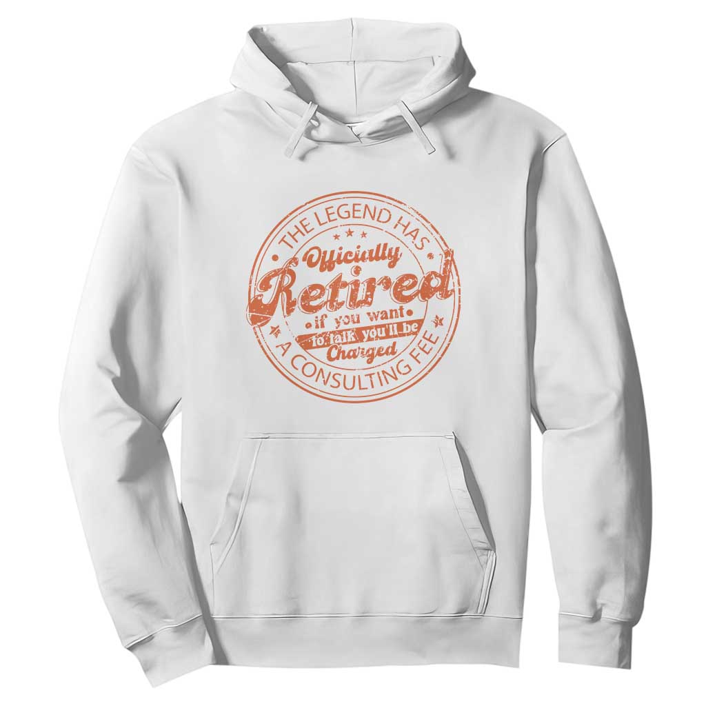 The Legend Has Retired Hoodie Retro Funny Retirement Gift Dad Humor TS10 White Print Your Wear