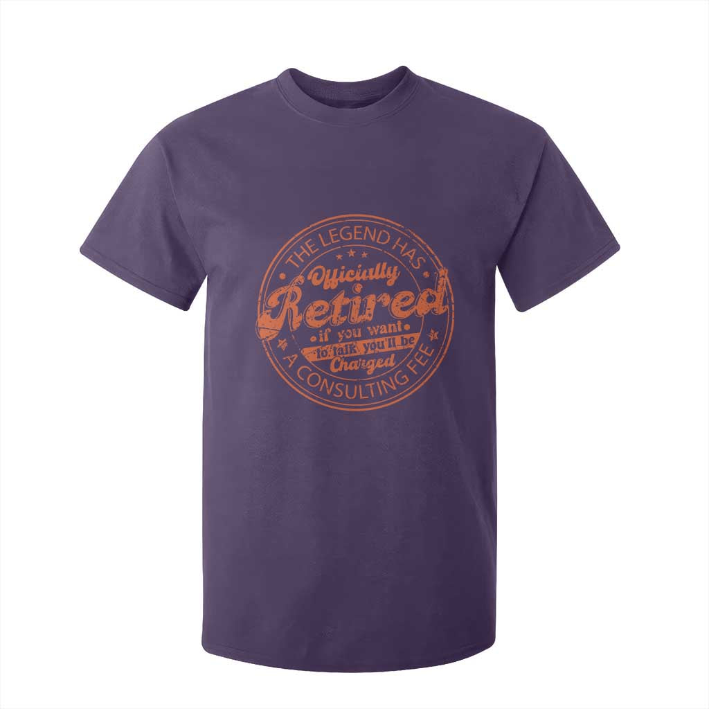 The Legend Has Retired T Shirt For Kid Retro Funny Retirement Gift Dad Humor TS10 Purple Print Your Wear