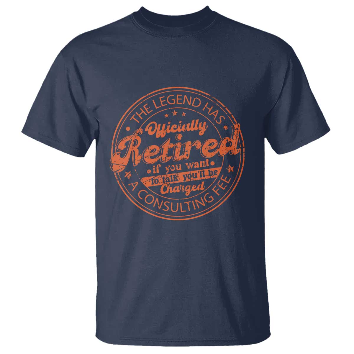 The Legend Has Retired T Shirt Retro Funny Retirement Gift Dad Humor TS10 Navy Print Your Wear