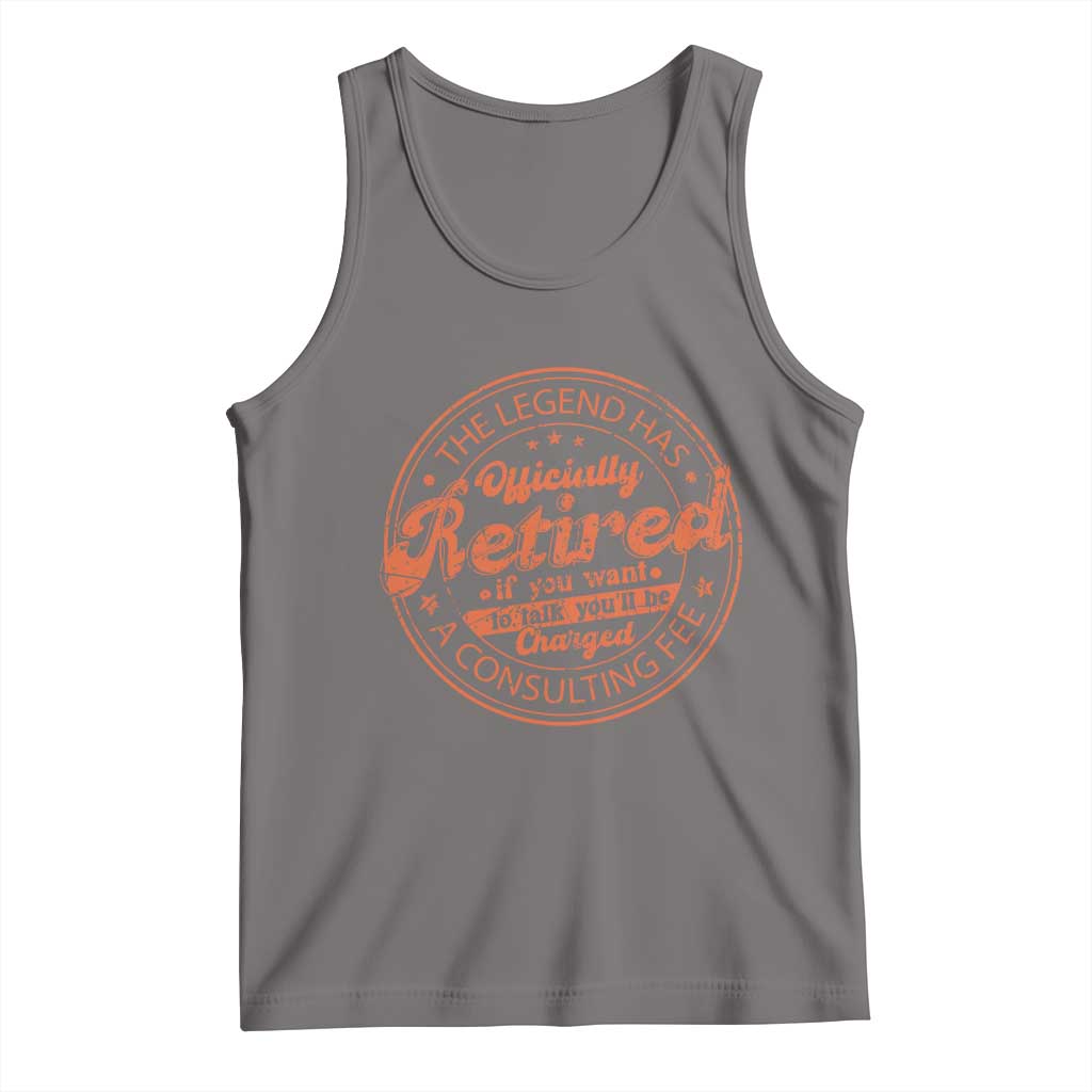 The Legend Has Retired Tank Top Retro Funny Retirement Gift Dad Humor TS10 Deep Heather Print Your Wear