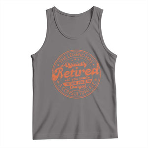 The Legend Has Retired Tank Top Retro Funny Retirement Gift Dad Humor TS10 Deep Heather Print Your Wear