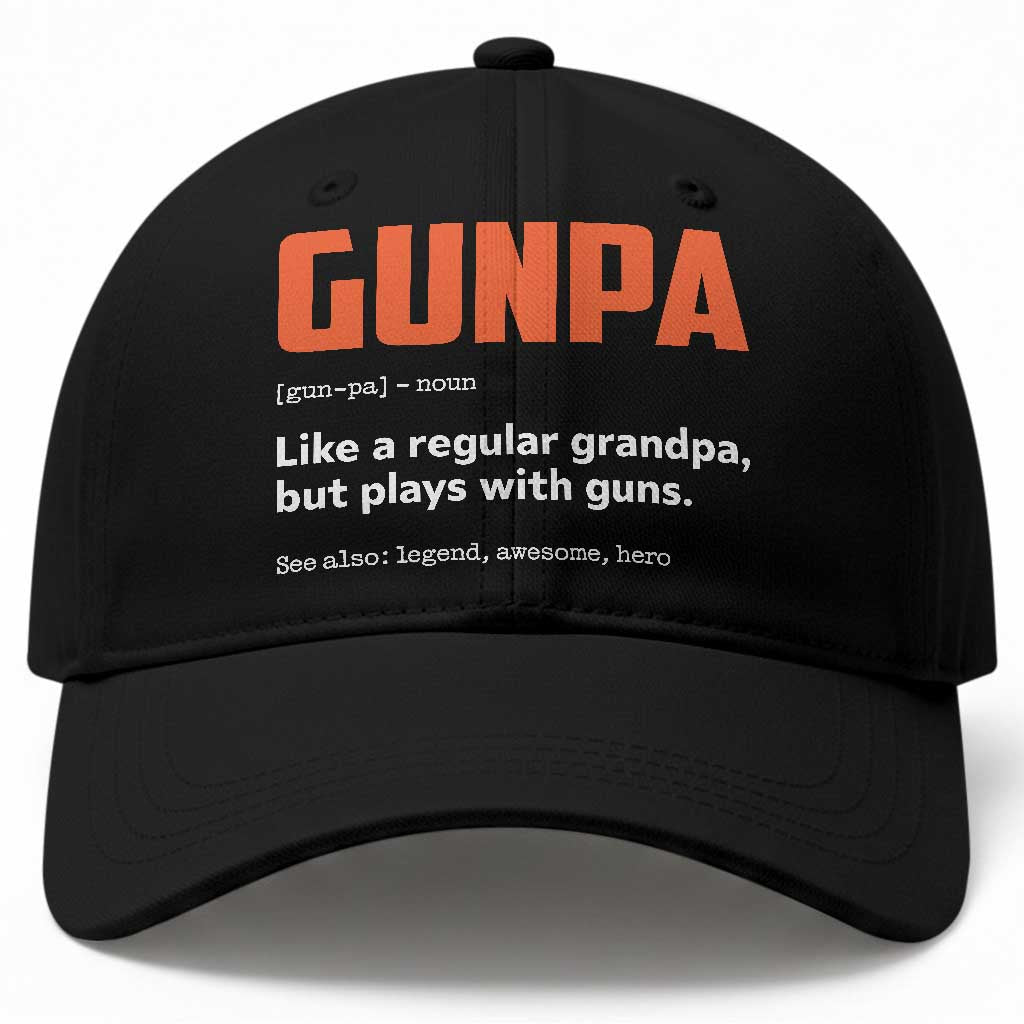 Funny Gunpa Baseball Cap Gun Lover Grandpa Pro Gun Enthusiast TS10 Print Your Wear
