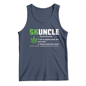 Funny Uncle Weed Smoker Tank Top Skuncle Definition Funny Weed Pot Cannabis Marijuana TS10 Navy Print Your Wear