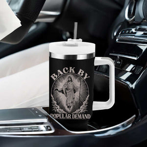 Funny Jesus Back Tumbler With Handle Retro Funny Sayings Easter Back By Popular Demand TS10 Print Your Wear