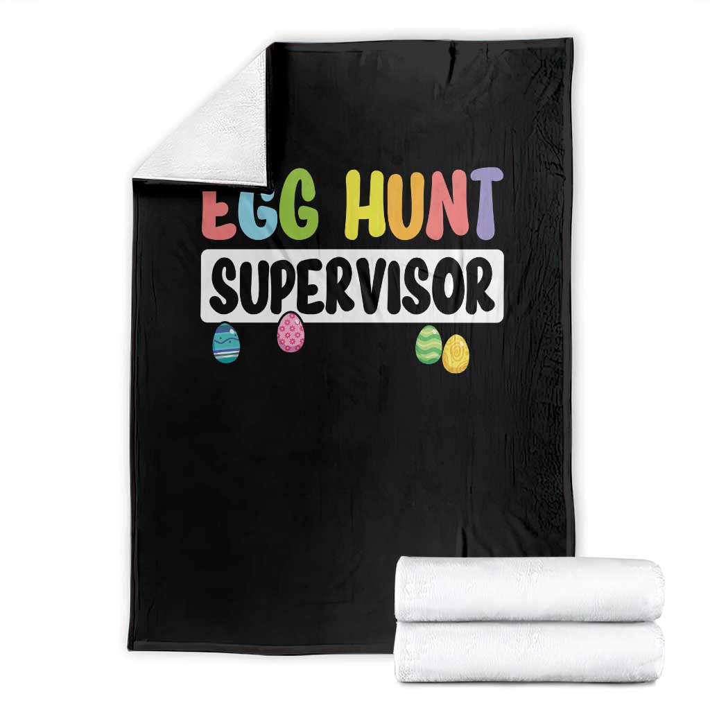 Easter Egg Hunt Supervisor Throw Blanket Funny Mom Dad TS10 Black Print Your Wear