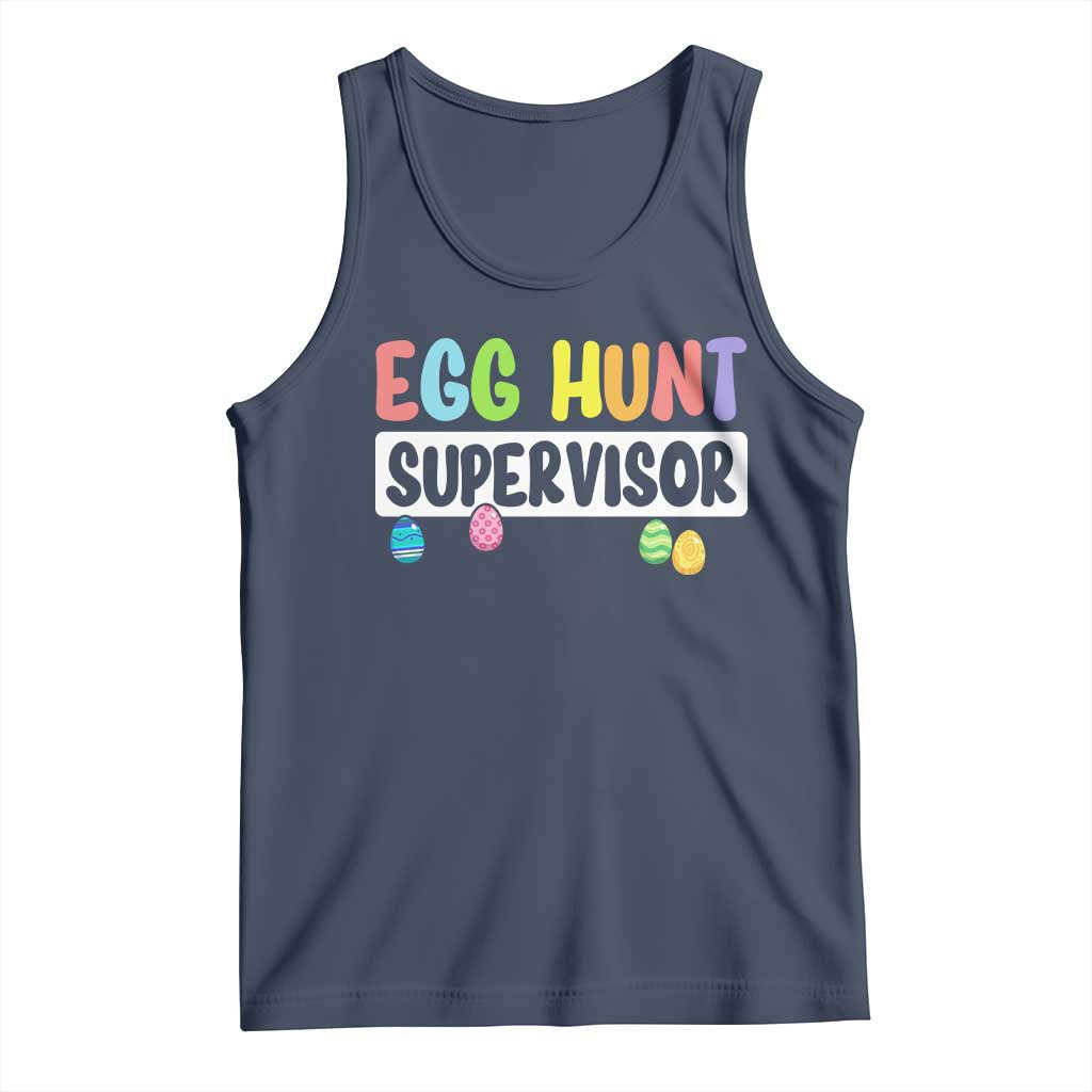 Easter Egg Hunt Supervisor Tank Top Funny Mom Dad TS10 Navy Print Your Wear