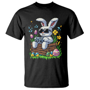 Gamer Rabbit T Shirt Cute Bunny Gaming Eggs Video Games Easter Pixel Garden TS10 Black Print Your Wear