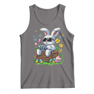 Gamer Rabbit Tank Top Cute Bunny Gaming Eggs Video Games Easter Pixel Garden TS10 Deep Heather Print Your Wear