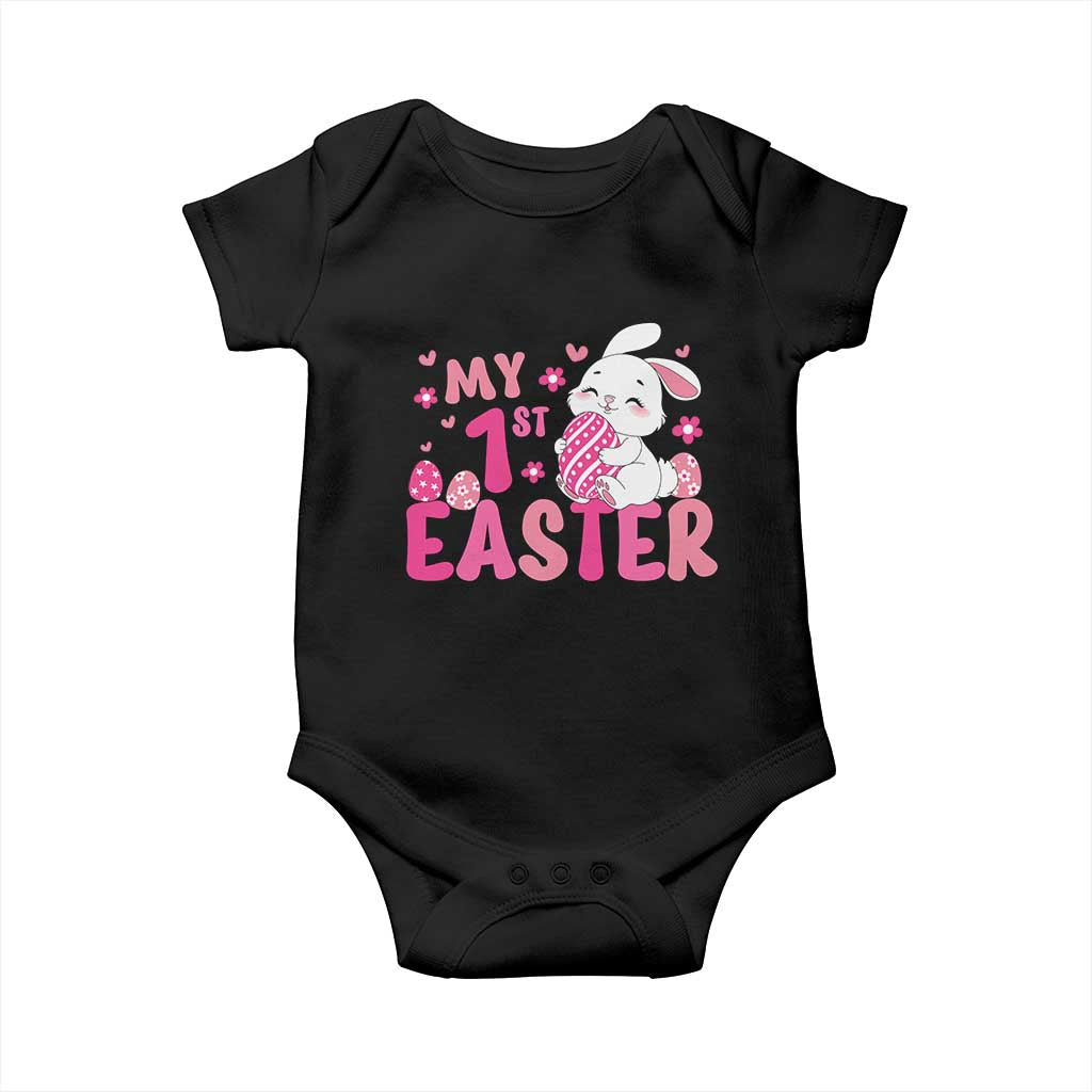 Baby First Easter Baby Onesie Cute Newborn Gift Bunny Rabbit TS10 Black Print Your Wear