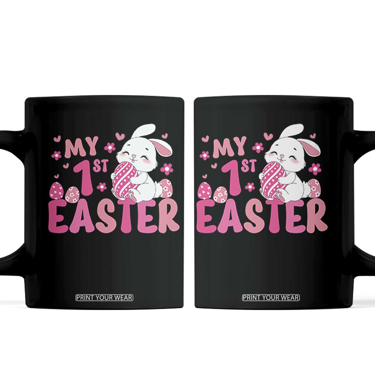 Baby First Easter Coffee Mug Cute Newborn Gift Bunny Rabbit TS10 Black Print Your Wear