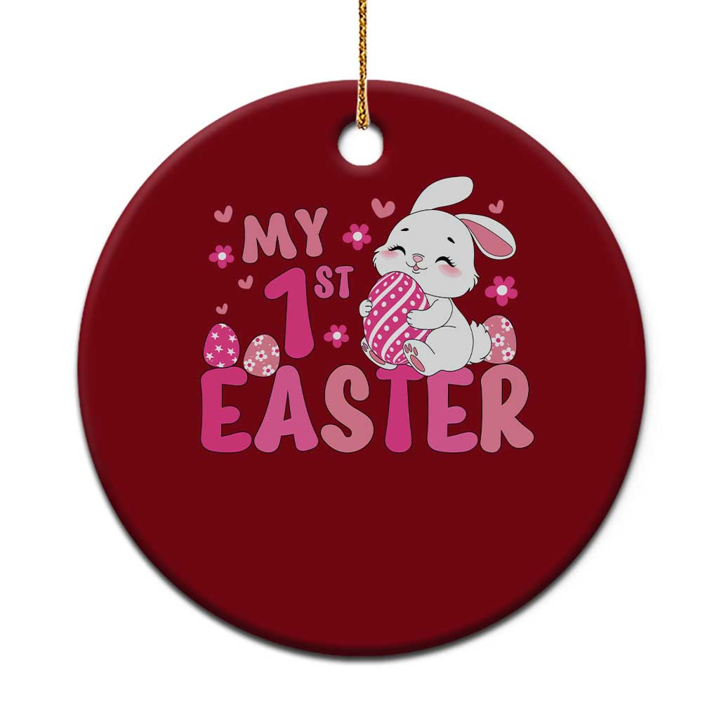 Baby First Easter Ceramic Ornament Cute Newborn Gift Bunny Rabbit TS10 1pc Red Print Your Wear