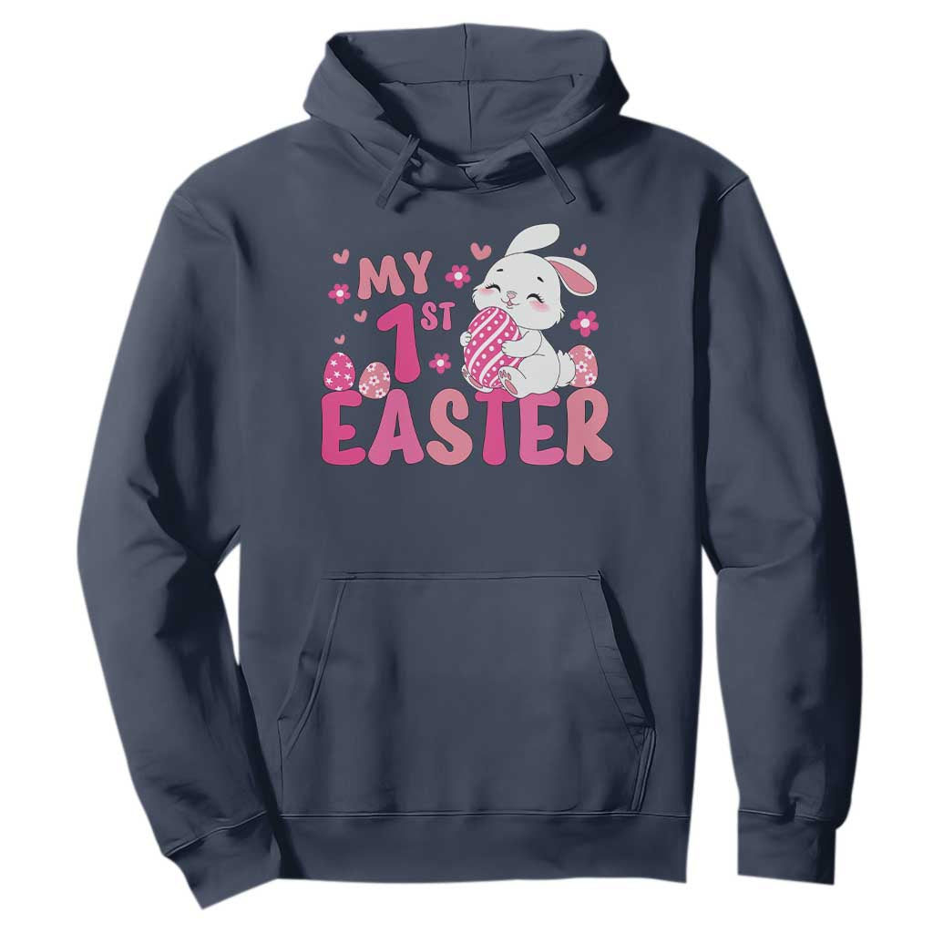Baby First Easter Hoodie Cute Newborn Gift Bunny Rabbit TS10 Navy Print Your Wear