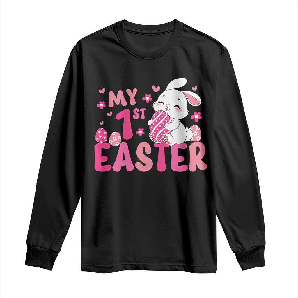 Baby First Easter Long Sleeve Shirt Cute Newborn Gift Bunny Rabbit TS10 Black Print Your Wear