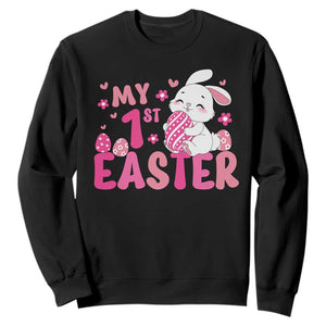Baby First Easter Sweatshirt Cute Newborn Gift Bunny Rabbit TS10 Black Print Your Wear