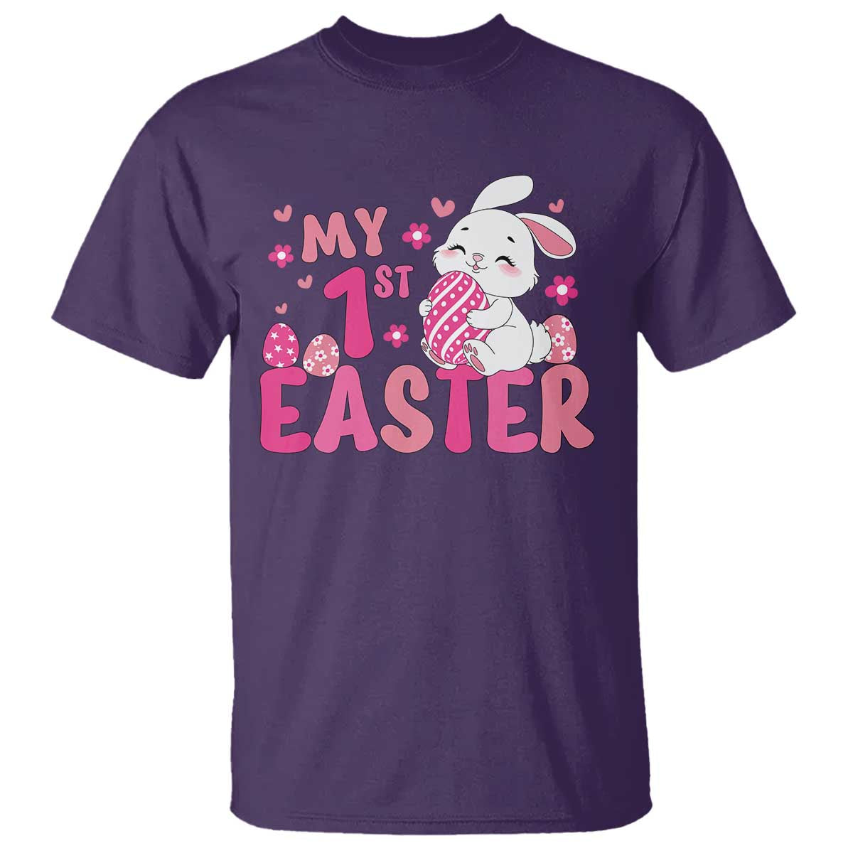 Baby First Easter T Shirt Cute Newborn Gift Bunny Rabbit TS10 Purple Print Your Wear