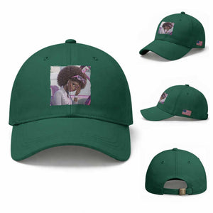 Disgusted Black Doll Meme Baseball Cap Funny Sassy Reaction Afro Girl With Attitude TS10 Baseball Cap Universal Fit Irish Green Print Your Wear