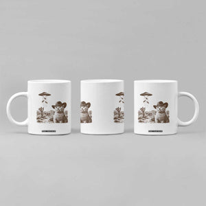 UFO Cowboy Cat Coffee Mug Vintage Graphic Retro Western Rodeo TS10 Print Your Wear