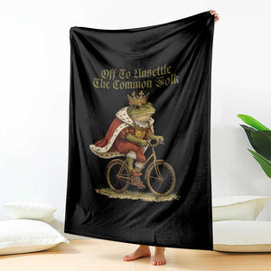 Chaotic Frog Meme Throw Blanket Off To Unsettle The Common Folk Vintage Unhinged Humor TS10 Print Your Wear