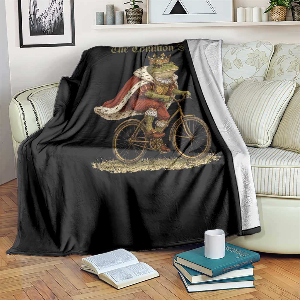 Chaotic Frog Meme Throw Blanket Off To Unsettle The Common Folk Vintage Unhinged Humor TS10 Print Your Wear