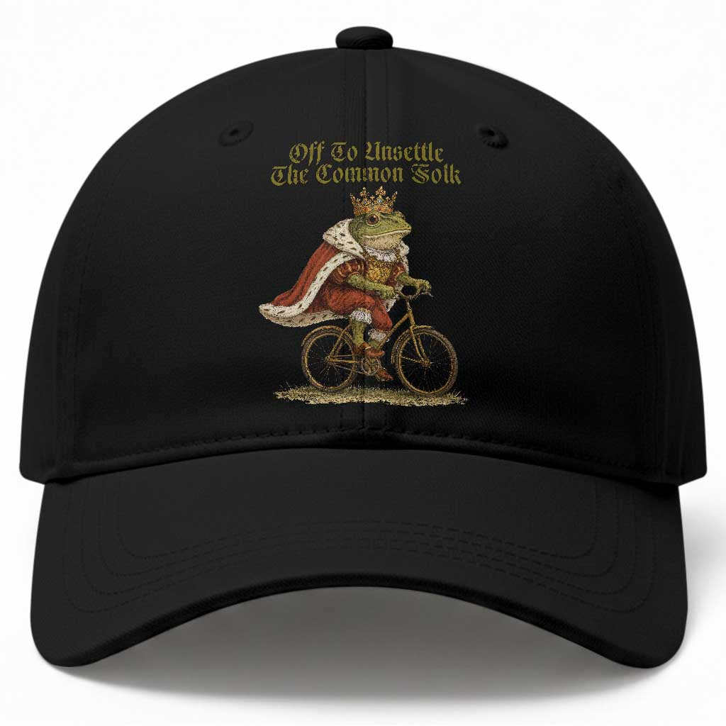 Chaotic Frog Meme Baseball Cap Off To Unsettle The Common Folk Vintage Unhinged Humor TS10 Print Your Wear