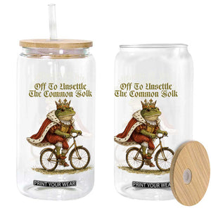 Chaotic Frog Meme Glass Can Off To Unsettle The Common Folk Vintage Unhinged Humor TS10 Print Your Wear