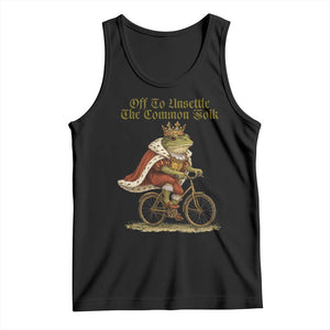 Chaotic Frog Meme Tank Top Off To Unsettle The Common Folk Vintage Unhinged Humor TS10 Black Print Your Wear
