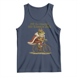 Chaotic Frog Meme Tank Top Off To Unsettle The Common Folk Vintage Unhinged Humor TS10 Navy Print Your Wear