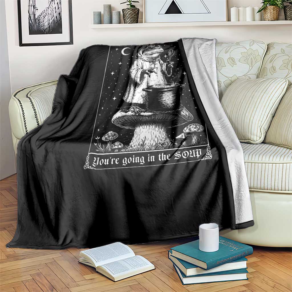 Frog Meme Throw Blanket Thats It Youre Going In The Soup Funny Weirdcore TS10 Print Your Wear