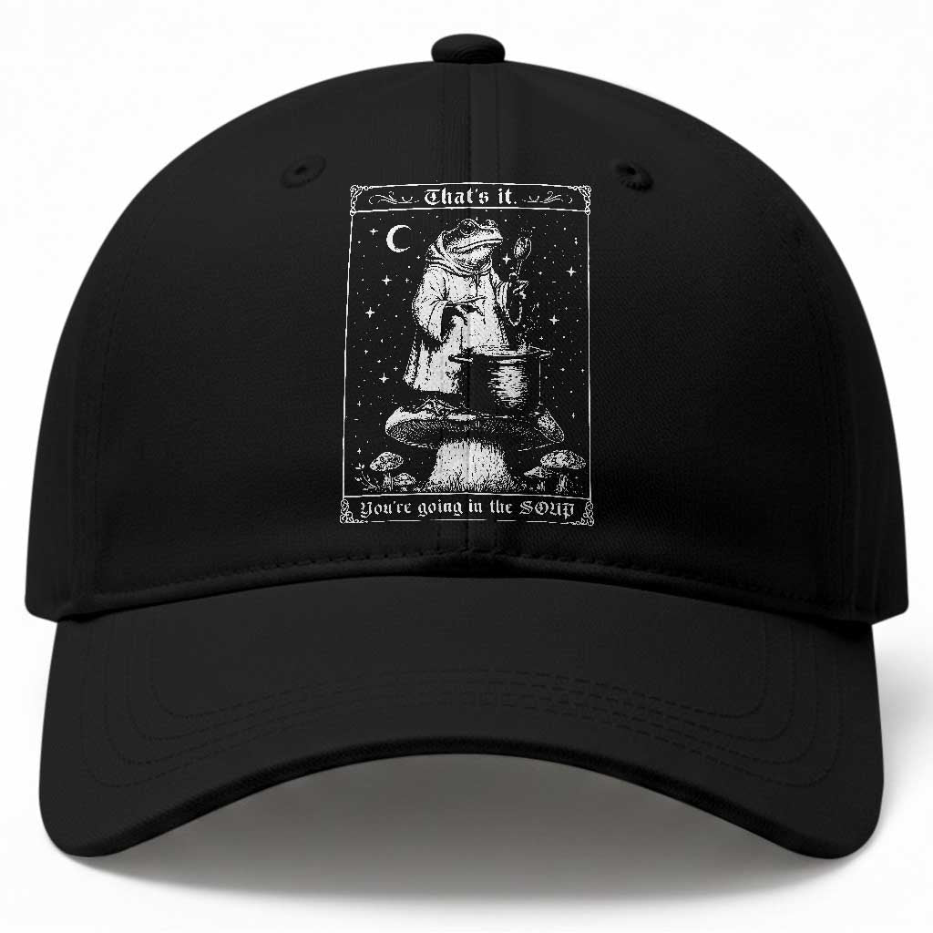 Frog Meme Baseball Cap Thats It Youre Going In The Soup Funny Weirdcore TS10 Print Your Wear