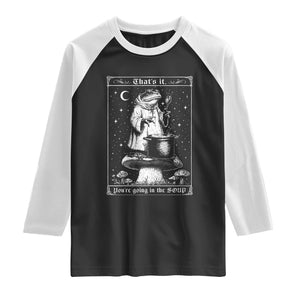 Frog Meme Raglan Shirt Thats It Youre Going In The Soup Funny Weirdcore TS10 Black White Print Your Wear