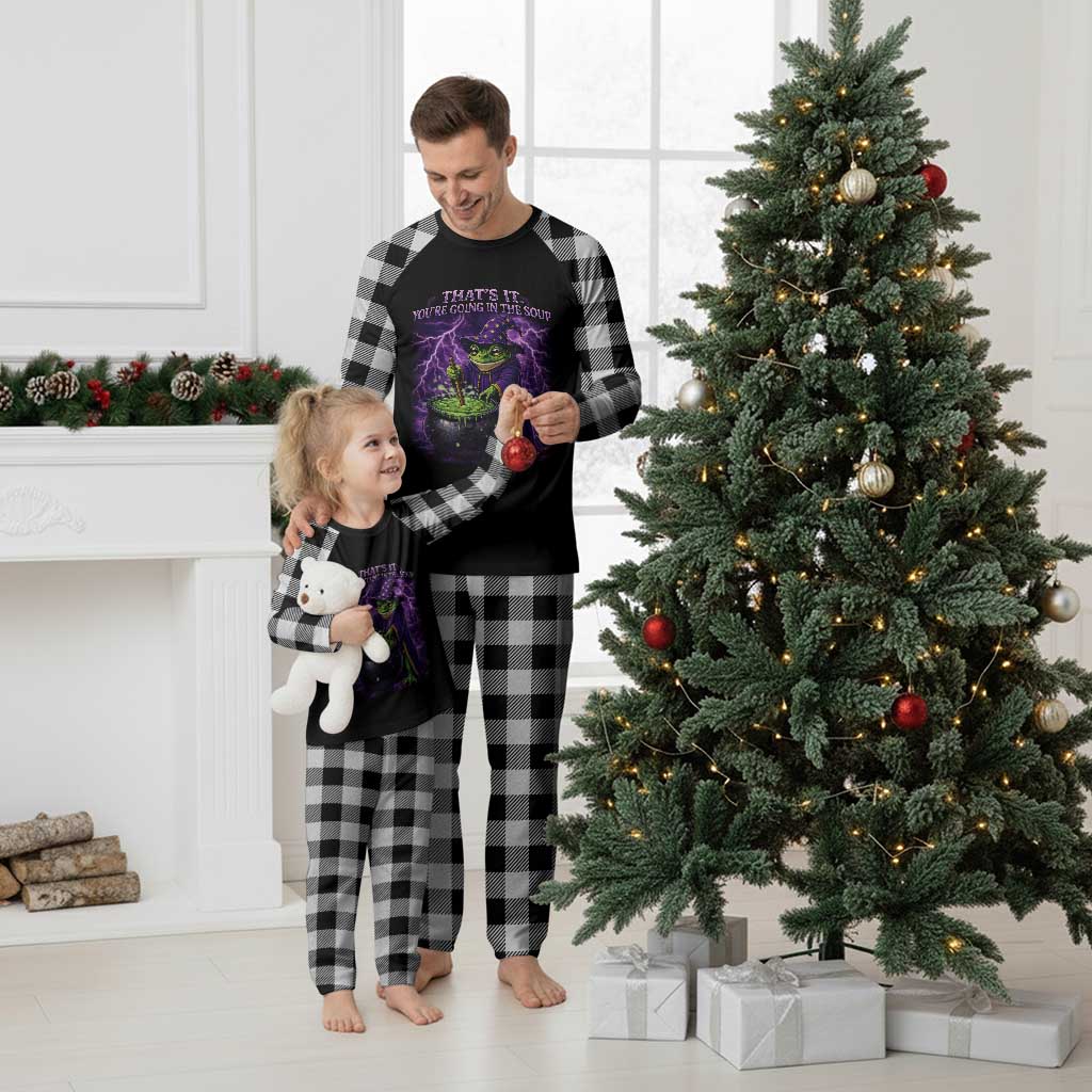 Frog Meme Plaid Pajama Set Vintage Graphic Thats It Youre Going In The Soup TS10 White Plaid Print Your Wear