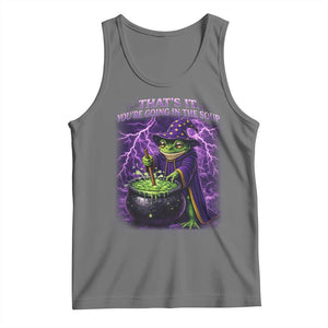 Frog Meme Tank Top Vintage Graphic Thats It Youre Going In The Soup TS10 Black Heather Print Your Wear