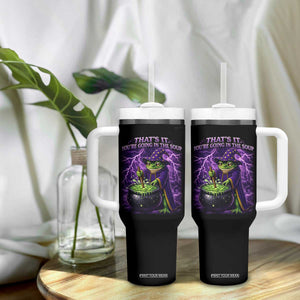 Frog Meme Tumbler With Handle Vintage Graphic Thats It Youre Going In The Soup TS10 Print Your Wear