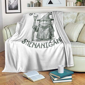 Wizard Frog Throw Blanket Funny Off to Commit Shenanigans TS10 Print Your Wear