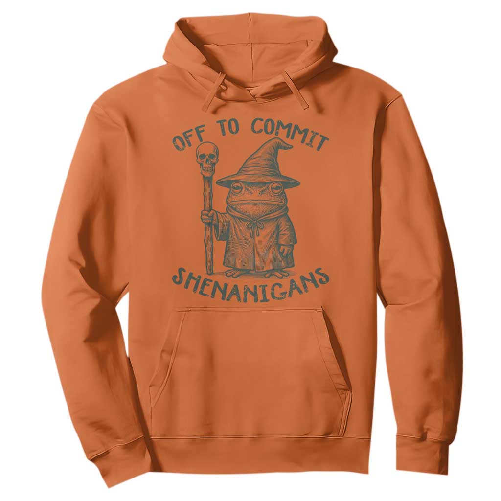 Wizard Frog Hoodie Funny Off to Commit Shenanigans TS10 Orange Print Your Wear
