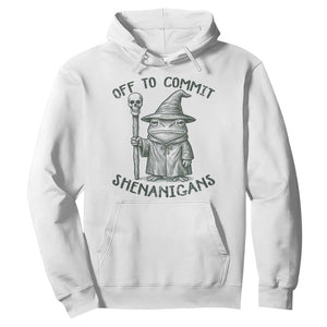 Wizard Frog Hoodie Funny Off to Commit Shenanigans TS10 White Print Your Wear