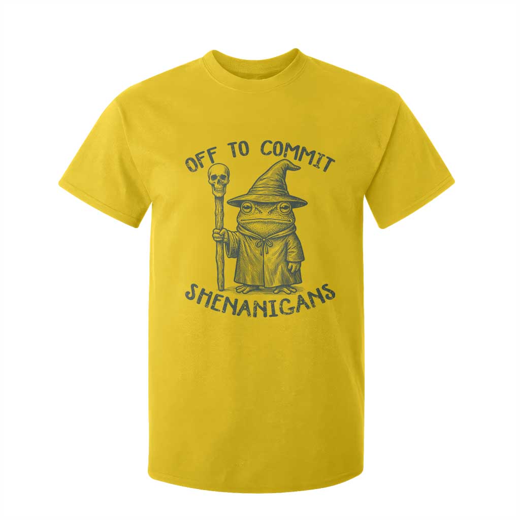 Wizard Frog T Shirt For Kid Funny Off to Commit Shenanigans TS10 Daisy Print Your Wear