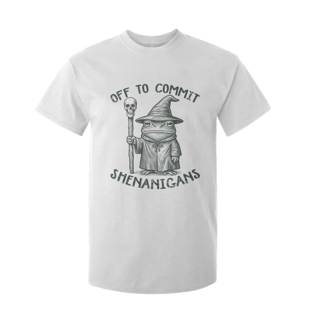 Wizard Frog T Shirt For Kid Funny Off to Commit Shenanigans TS10 White Print Your Wear