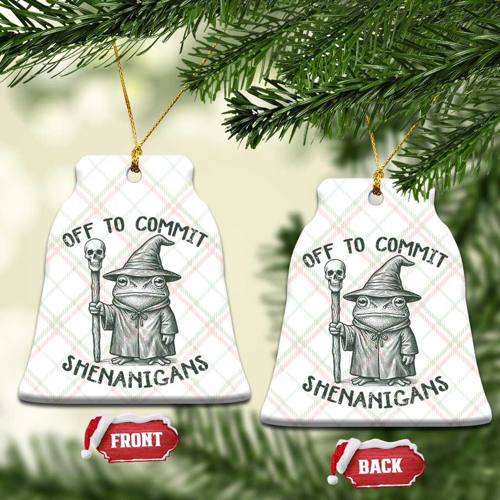 Wizard Frog Ceramic Ornament Funny Off to Commit Shenanigans TS10 Print Your Wear
