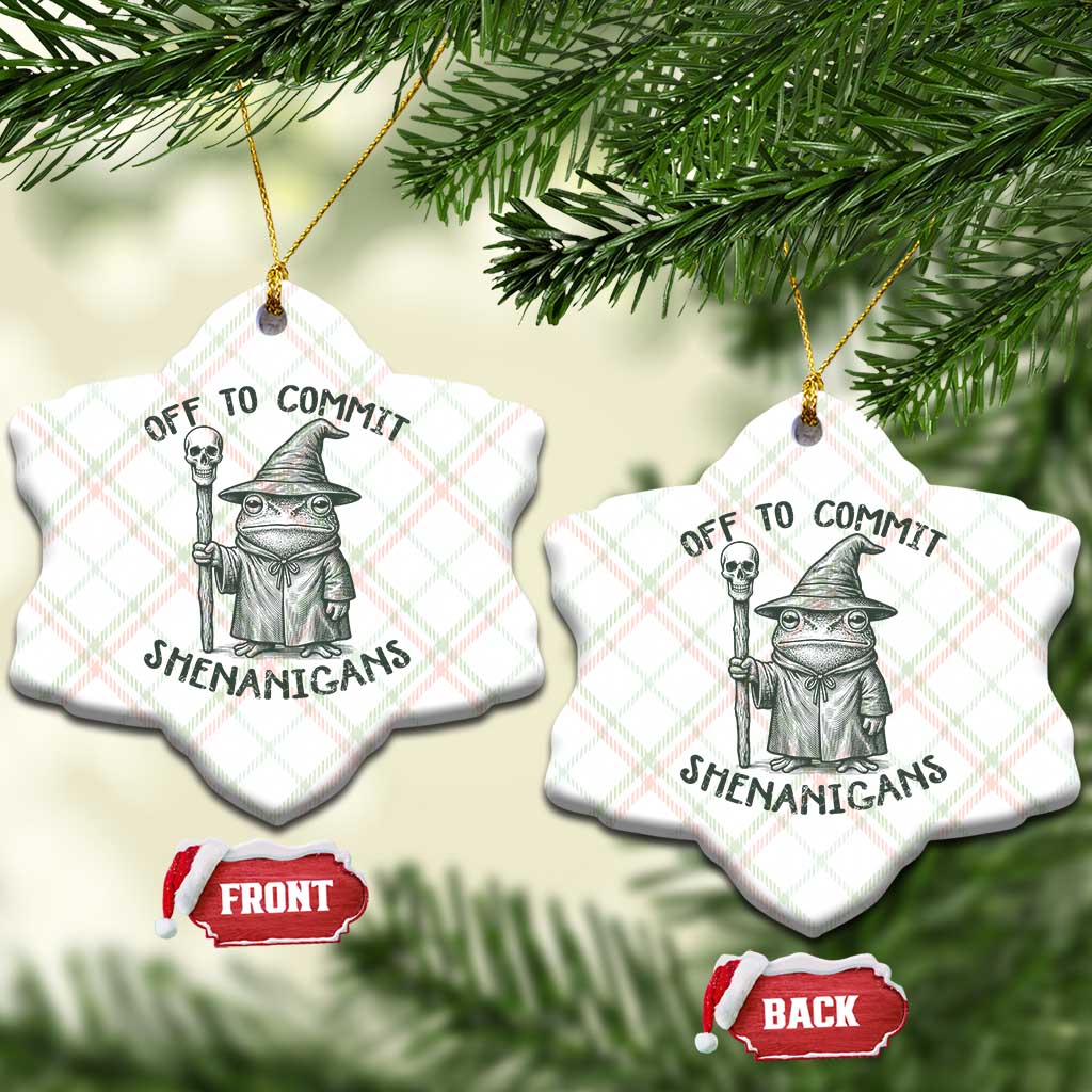 Wizard Frog Ceramic Ornament Funny Off to Commit Shenanigans TS10 Print Your Wear