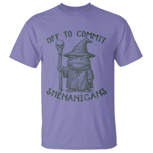 Wizard Frog T Shirt Funny Off to Commit Shenanigans TS10 Violet Print Your Wear