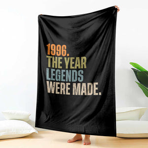 30th Birthday Gift For Men Throw Blanket Vintage 1996 30 Years Old Birthday TS10 Print Your Wear